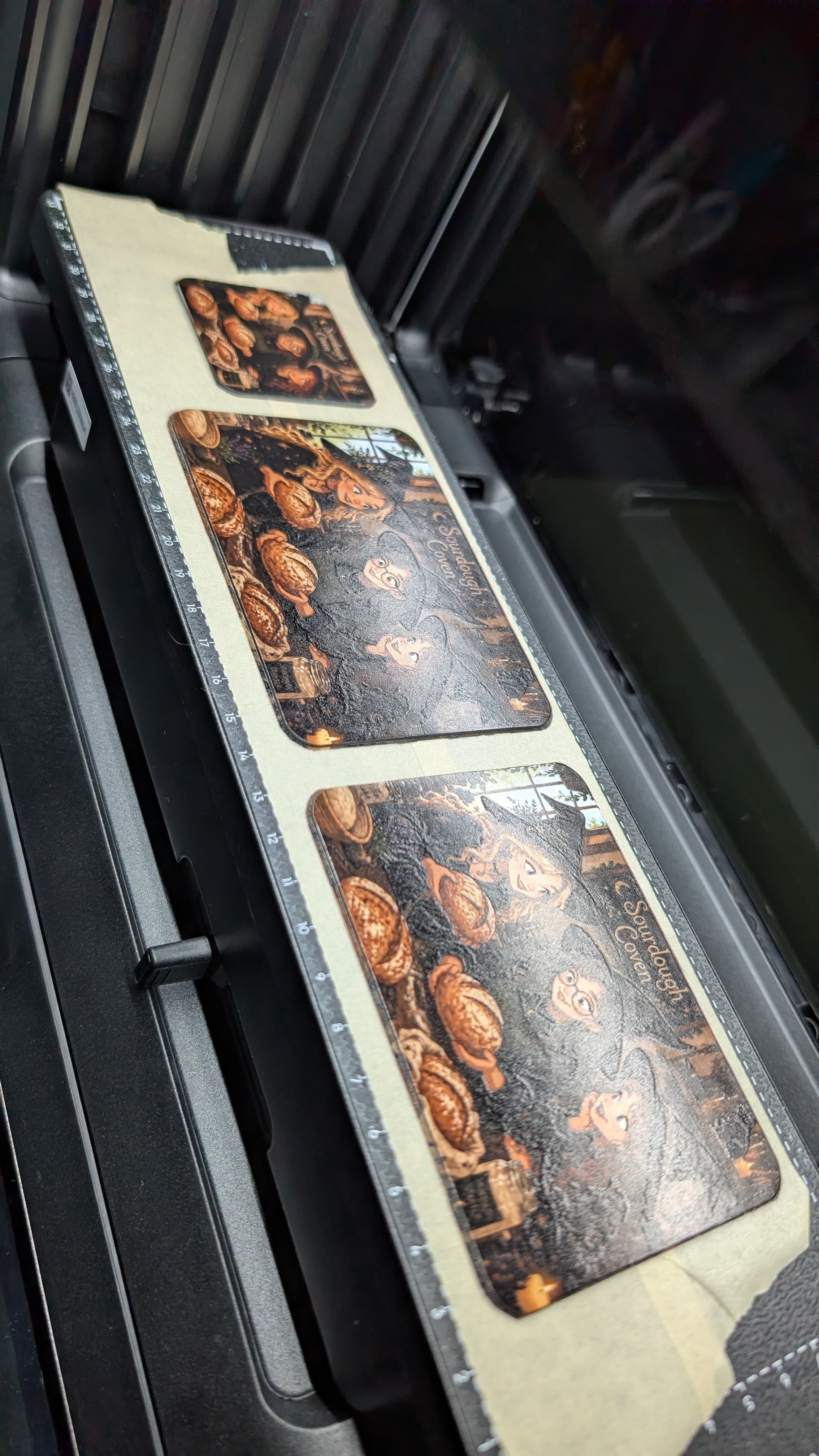 UV printing in progress inside the studio